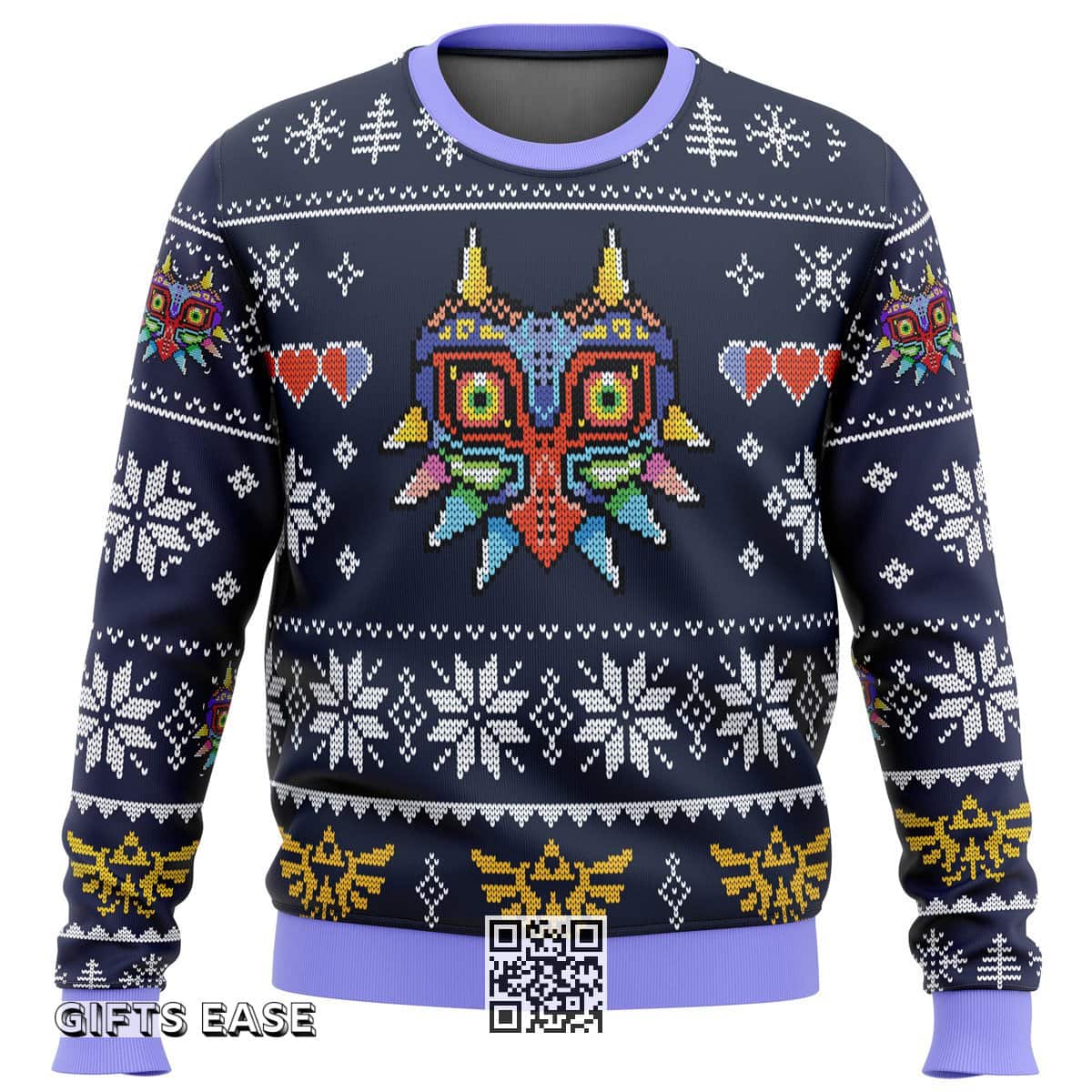 Majora’s Mask Legend Of Zelda Ugly Christmas Sweater Snowflakes Pattern Majora’s Mask Legend Of Zelda Ugly Christmas Sweater Snowflakes Pattern