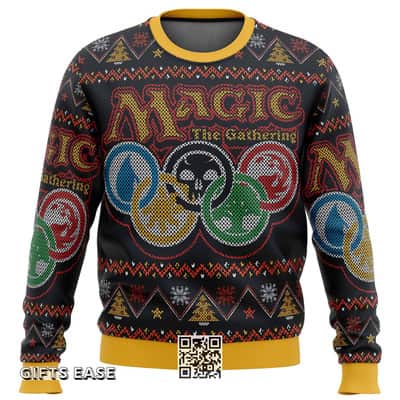 Magic The Gathering Ugly Christmas Sweater Xmas Pattern