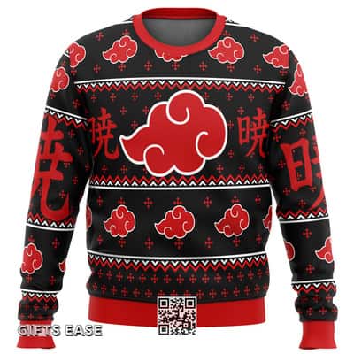 Black Akatsuki Naruto Ugly Christmas Sweater