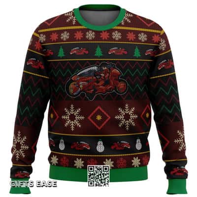 Akira Ugly Christmas Sweater Shotaro Kaneda Bike