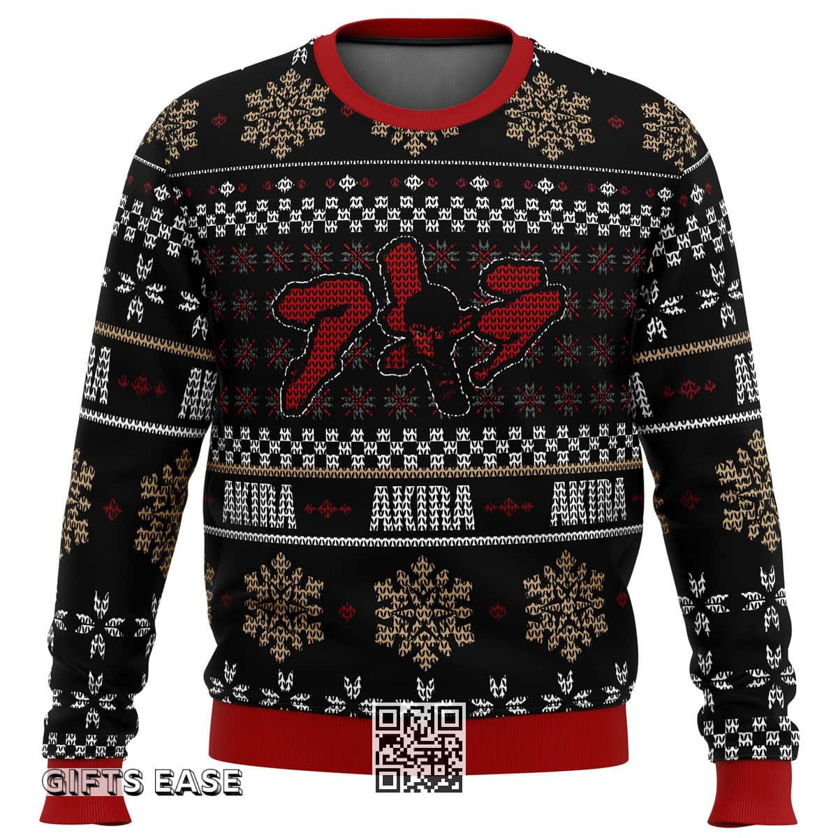 Black Akira Kanji Name Ugly Christmas Sweater Black Akira Kanji Name Ugly Christmas Sweater