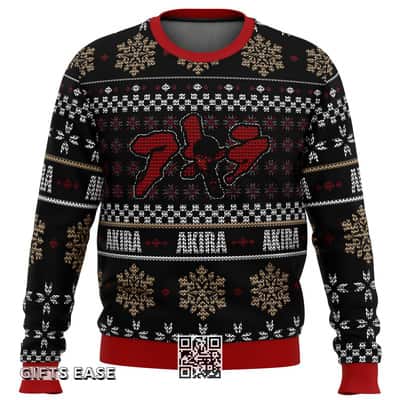 Black Akira Kanji Name Ugly Christmas Sweater