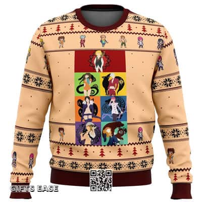 Seven Deadly Sins Ugly Christmas Sweater Minimal