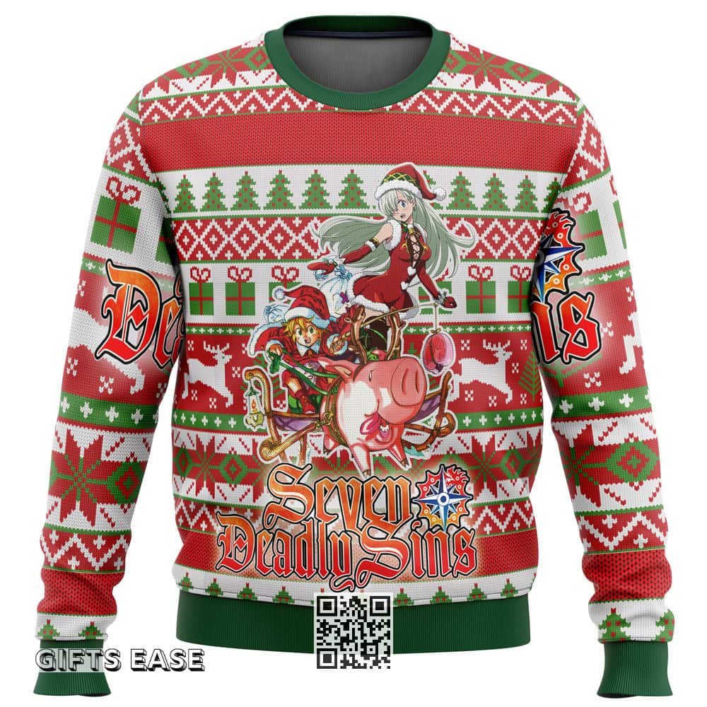 Seven Deadly Sins Ugly Christmas Sweater Christmas Pattern Seven Deadly Sins Ugly Christmas Sweater Christmas Pattern