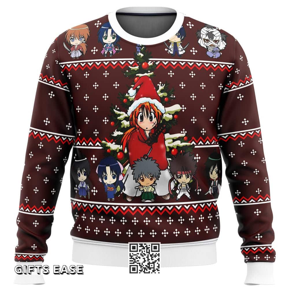 Samurai X Ugly Christmas Sweater Snowflakes Pattern Samurai X Ugly Christmas Sweater Snowflakes Pattern