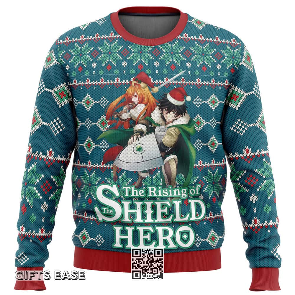 Rising Of The Shield Hero Ugly Christmas Sweater Snowflakes Pattern Rising Of The Shield Hero Ugly Christmas Sweater Snowflakes Pattern