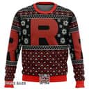 Red Black Pokemon Ugly Christmas Sweater Team Rocket Red Black Pokemon Ugly Christmas Sweater Team Rocket