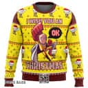 One Punch Saitama Ugly Christmas Sweater I Wish You An Christmas
