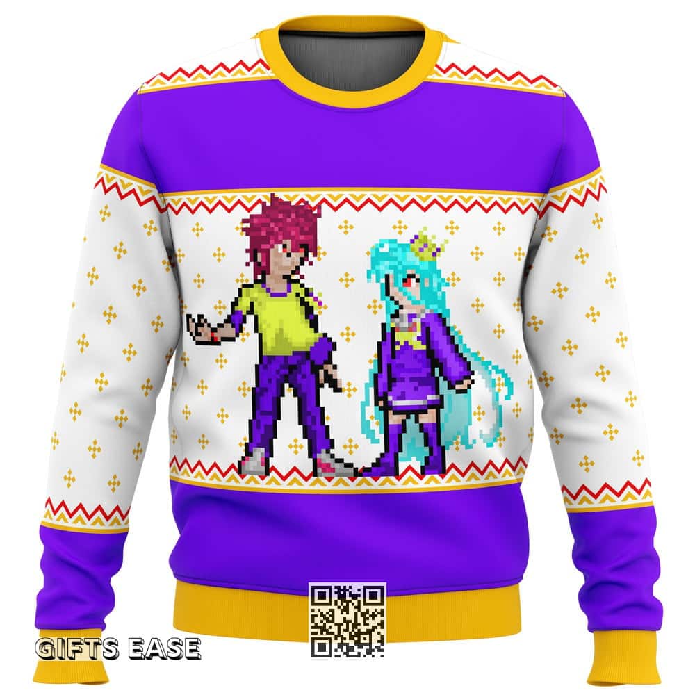 No Game No Life Ugly Christmas Sweater Xmas Gift No Game No Life Ugly Christmas Sweater Xmas Gift