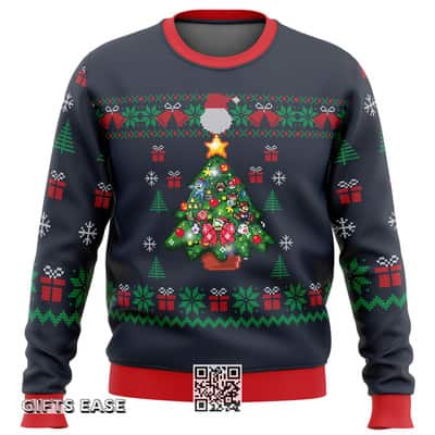 Nintendo Ugly Christmas Sweater Pine Tree