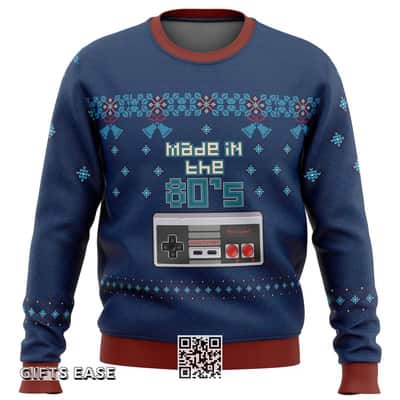 Nintendo Ugly Christmas Sweater Made In The 80s