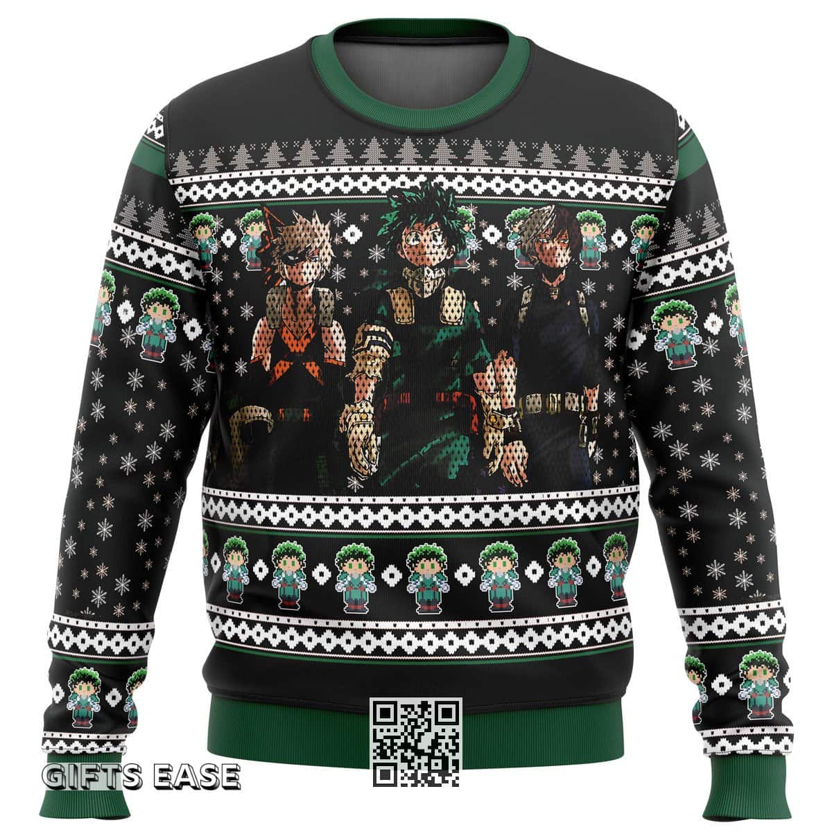 Black My Hero Academia Ugly Christmas Sweater Top 3 Black My Hero Academia Ugly Christmas Sweater Top 3