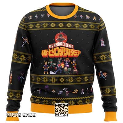 Black My Hero Academia Boku No Ugly Christmas Sweater