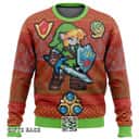 Red Zelda Link Gems Ugly Christmas Sweater Red Zelda Link Gems Ugly Christmas Sweater
