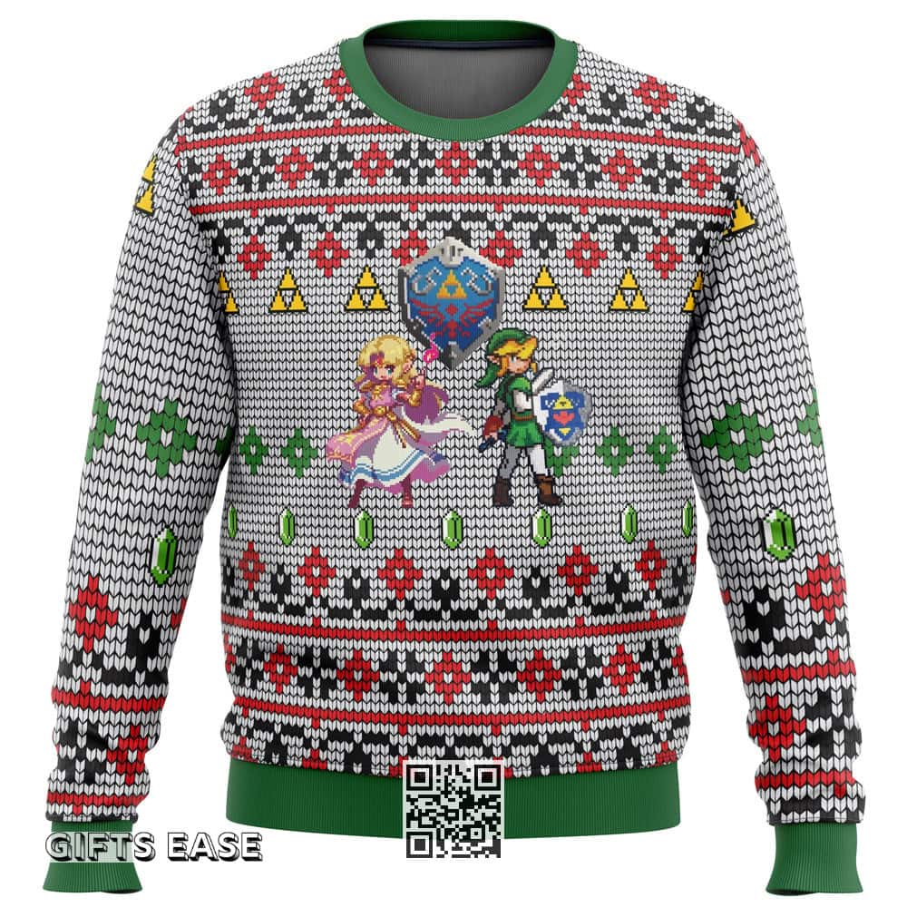 Zelda And Link Ugly Christmas Sweater Merry Xmas Zelda And Link Ugly Christmas Sweater Merry Xmas