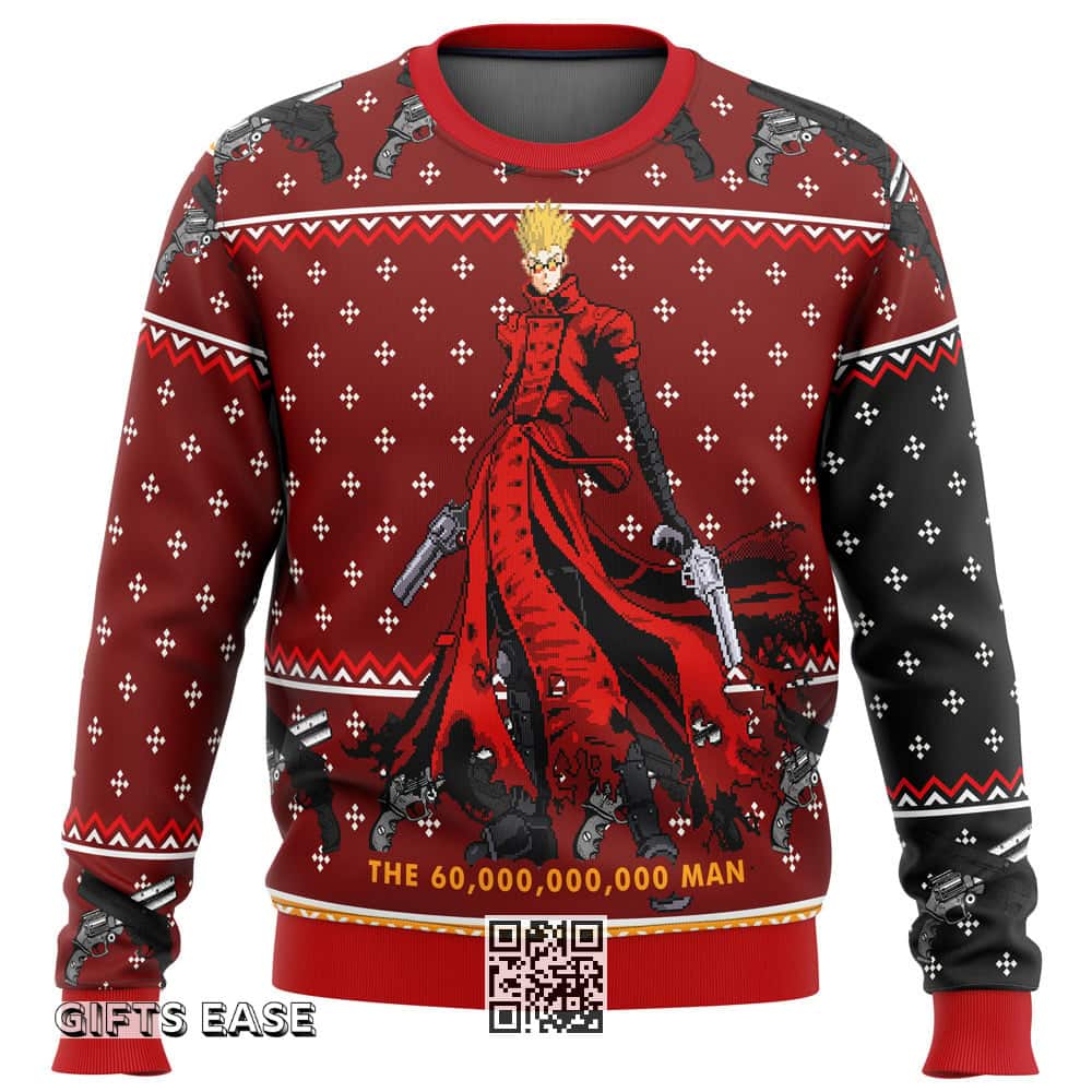 Red Trigun Vash The Stampede Ugly Christmas Sweater Red Trigun Vash The Stampede Ugly Christmas Sweater