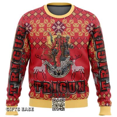 Red Trigun Ugly Christmas Sweater