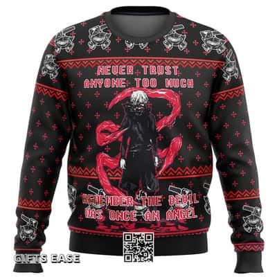 Tokyo Ghoul Ugly Christmas Sweater Never Trust Anyone Too Much