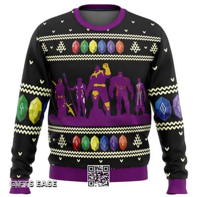 Black Thanos Marvel Ugly Christmas Sweater
