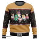 Knights Of The Zodiac St Seiya Ugly Christmas Sweater Snowflakes Pattern