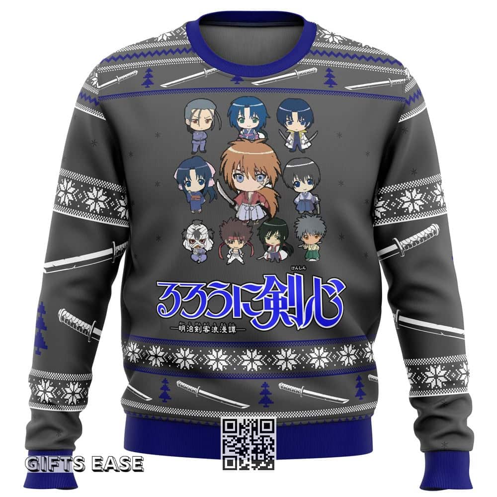 Gray Kenshin Ugly Christmas Sweater Gray Kenshin Ugly Christmas Sweater