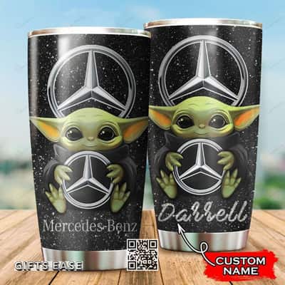 Mercedes-Benz Baby Yoda Star Wars Custom Name Tumbler