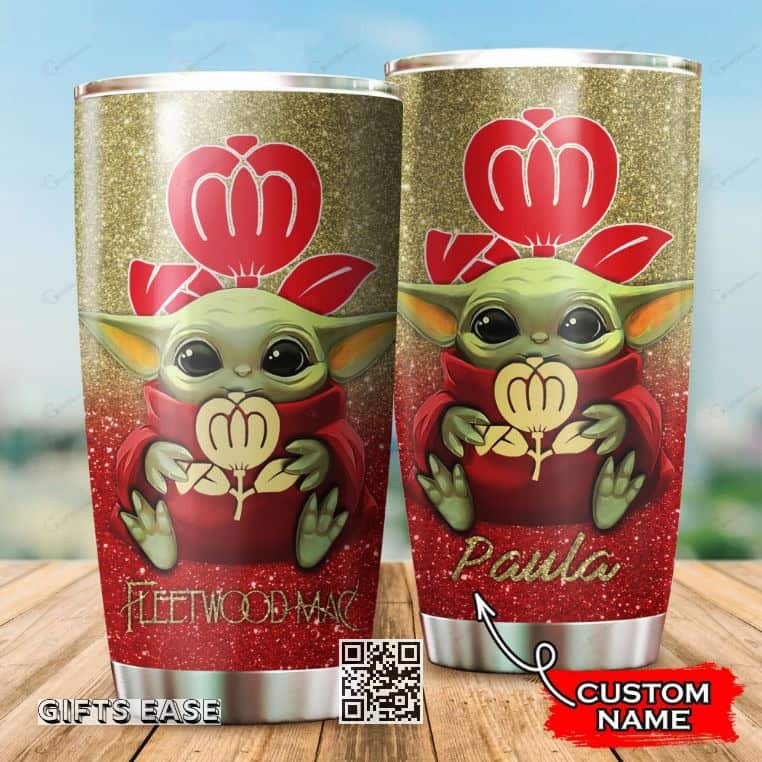 Fleetwood Mac Baby Yoda Star Wars Tumbler Custom Name Fleetwood Mac Baby Yoda Star Wars Tumbler Custom Name