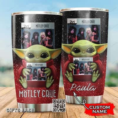 Baby Yoda Tumbler Motley Crue Custom Name