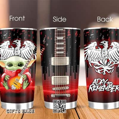 A Day To Remember Baby Yoda Love Guitar Tumbler