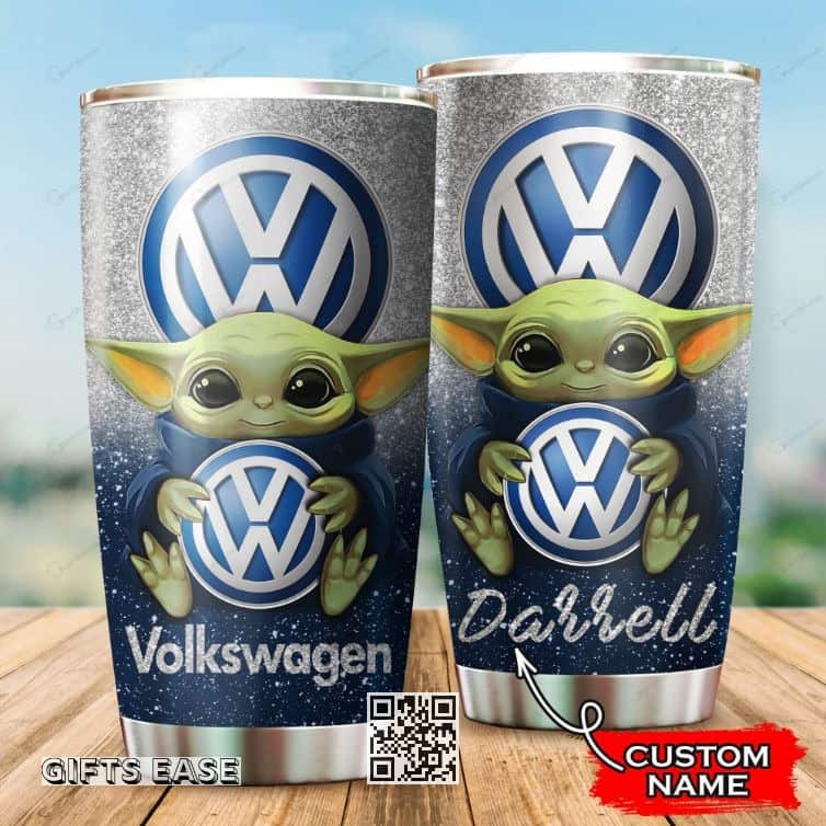 Volkswagen Baby Yoda Tumbler Custom Name