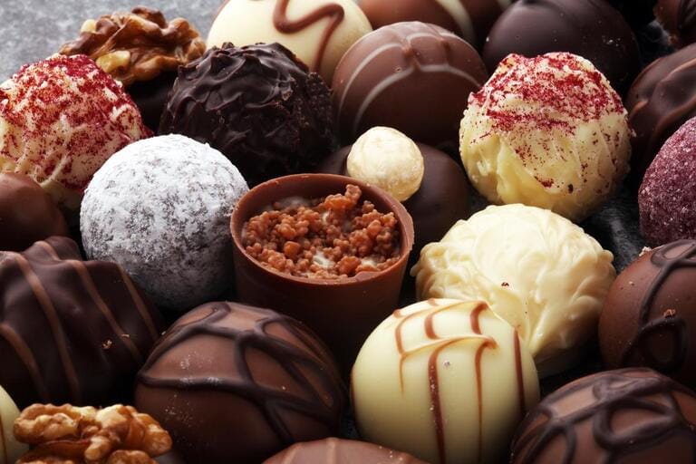 a lot of variety chocolate pralines, belgian confectionery gourmet chocolate a lot of variety chocolate pralines, belgian confectionery gourmet chocolate