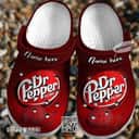 Red Dr Pepper Beer Crocs Clogs Custom Name Sandals