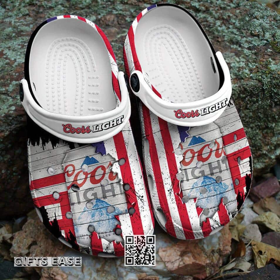 Coors Light Beer Crocs Clogs Vintage Sandals