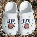 Miller Lite Beer Crocs Clogs White Sandals Miller Lite Beer Crocs Clogs White Sandals