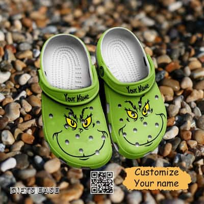 Funny Grinch Crocs Clogs Custom Name Sandals