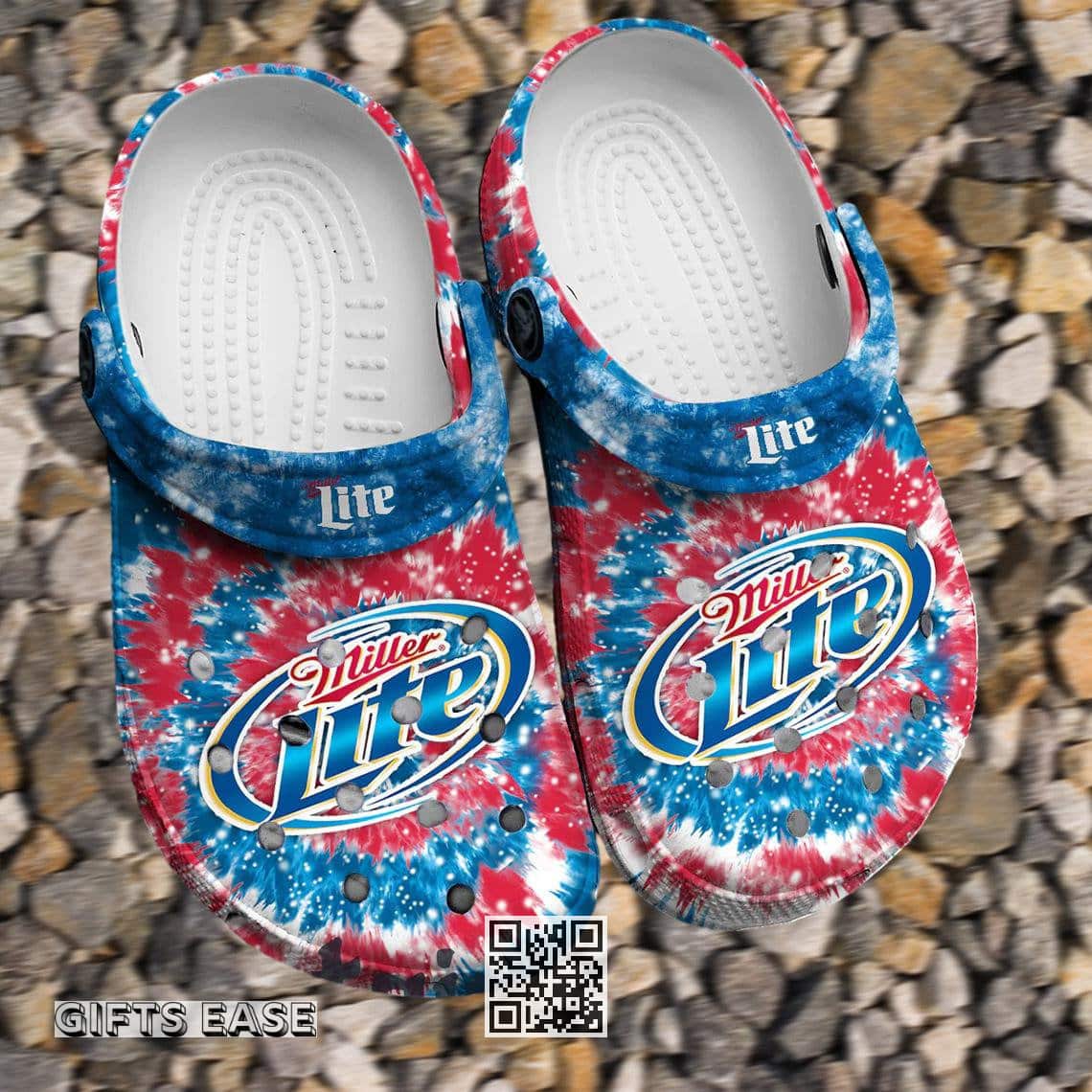 Miller Lite Beer Crocs Clogs Tie Dye Pattern Sandals Miller Lite Beer Crocs Clogs Tie Dye Pattern Sandals