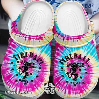 Fireball Whisky Tie And Dye Crocs Clogs Sandals