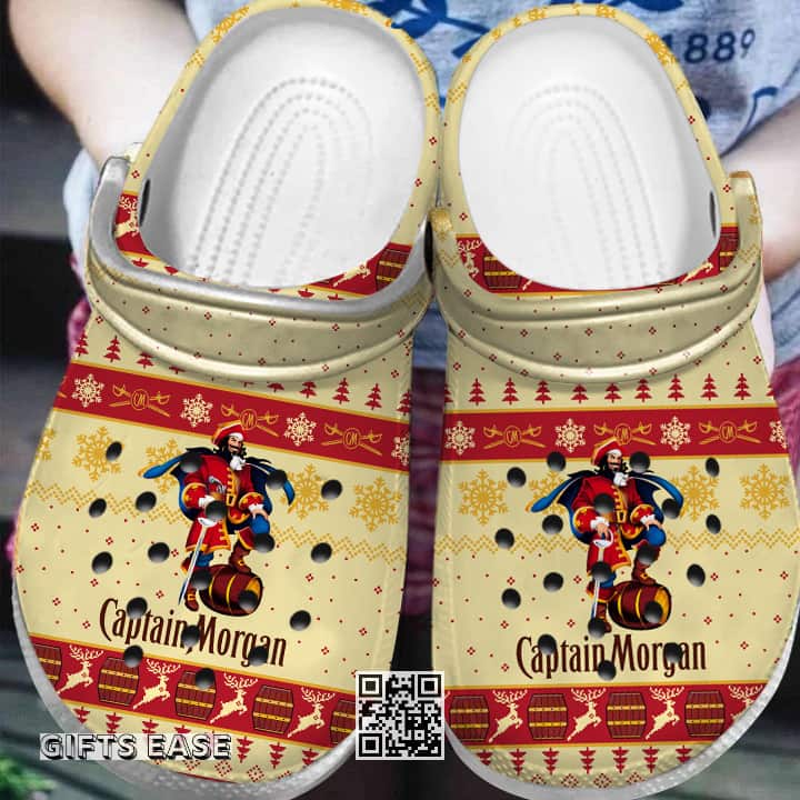 Captain Morgan Rum Crocs Clogs Christmas Pattern Sandals Captain Morgan Rum Crocs Clogs Christmas Pattern Sandals