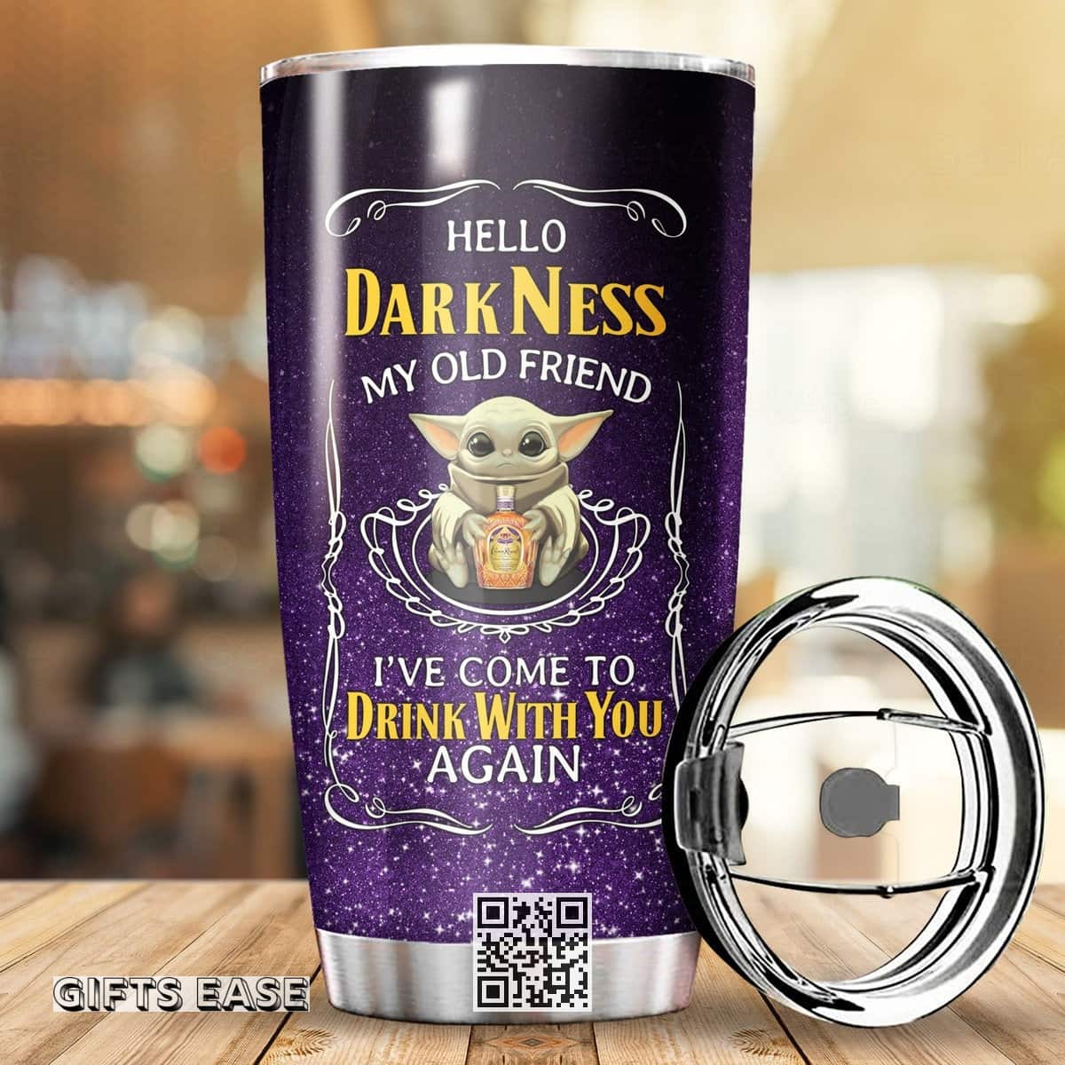 Baby Yoda Star Wars Crown Royal Tumbler Hello Darkness My Old Friend Baby Yoda Star Wars Crown Royal Tumbler Hello Darkness My Old Friend