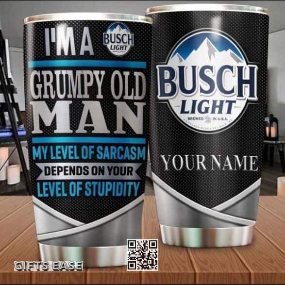 Busch Light Beer Tumbler I’m A Grumpy Old Man Custom Name Busch Light Beer Tumbler I’m A Grumpy Old Man Custom Name