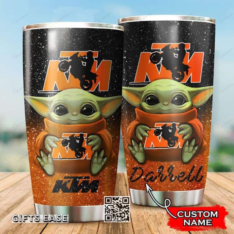 Ktm Baby Yoda Tumbler Custom Name Gift For Star Wars Fans Ktm Baby Yoda Tumbler Custom Name Gift For Star Wars Fans