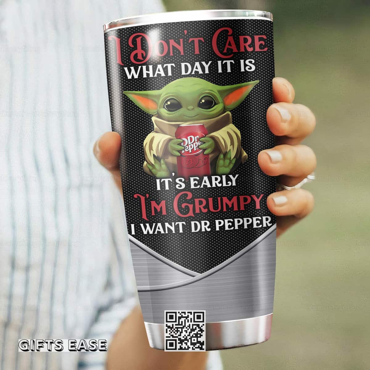 Baby Yoda Dr Pepper Beer Tumbler It's Early I'm Grumpy Custom Name Baby Yoda Dr Pepper Beer Tumbler It's Early I'm Grumpy Custom Name