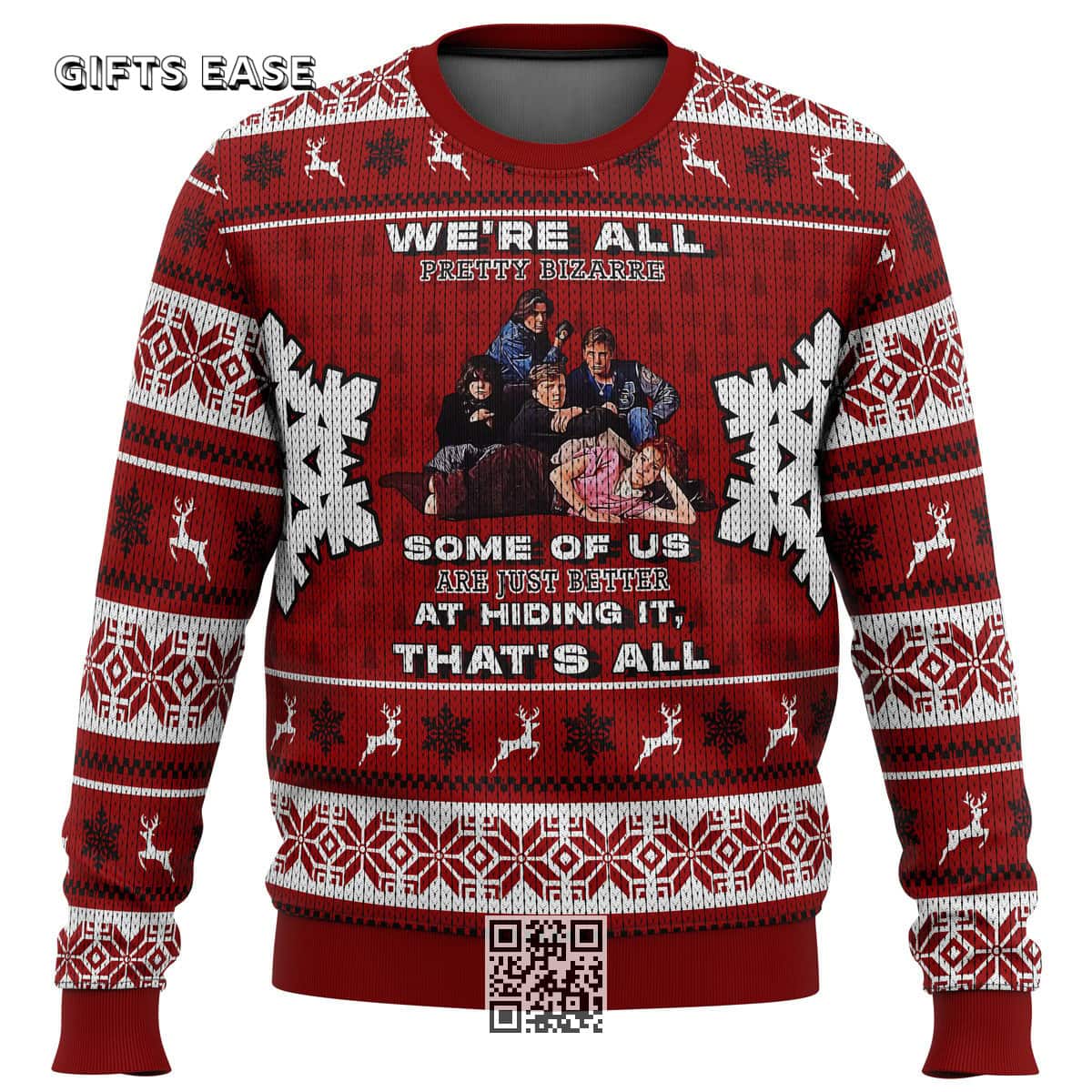 The Breakfast Club Ugly Christmas Sweater We're All Pretty Bizarre The Breakfast Club Ugly Christmas Sweater We're All Pretty Bizarre
