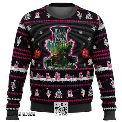 Black Mad Hatter Alice In Wonderland Ugly Christmas Sweater