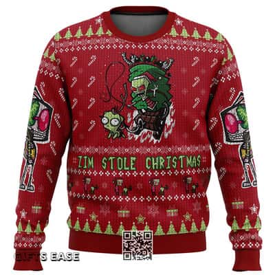 Nickelodeon Invader Ugly Christmas Sweater Zim Stole Christmas