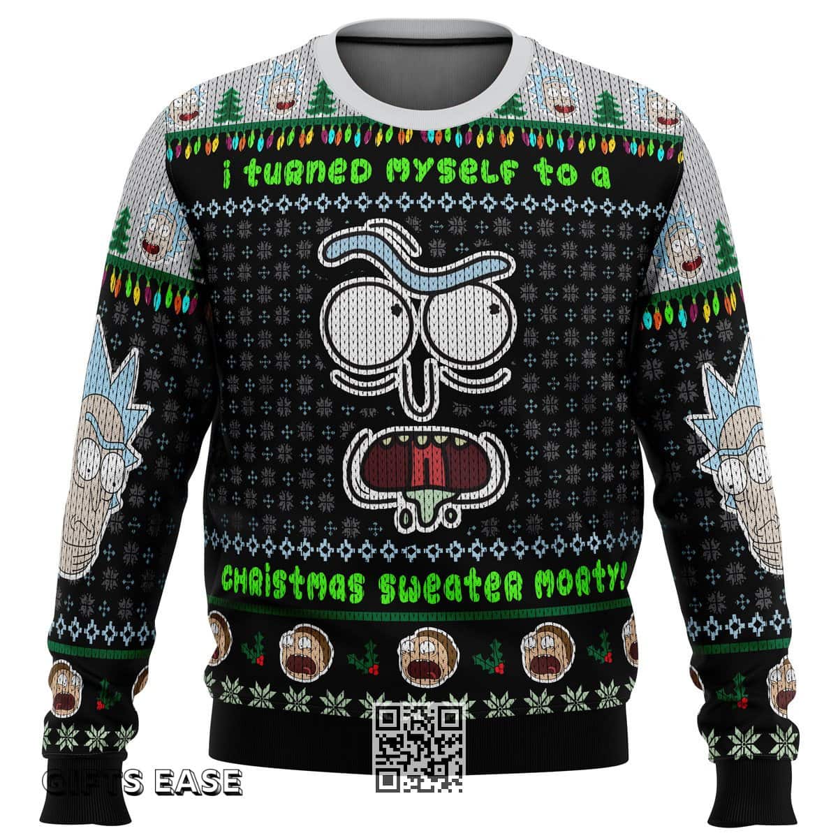 Rick And Morty Ugly Christmas Sweater I Turned Myself Into A Christmas Sweater Rick And Morty Ugly Christmas Sweater I Turned Myself Into A Christmas Sweater
