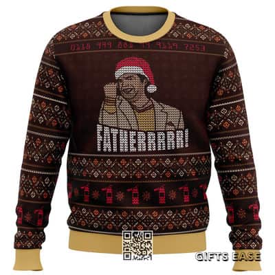 Fatherrrr The IT Crowd Ugly Christmas Sweater Xmas Gift