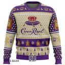 Crown Royal Whiskey Ugly Christmas Sweater Pine Tree Snowflake Pattern