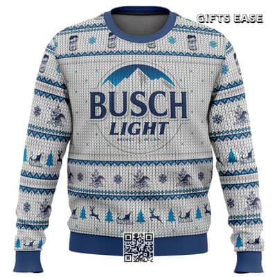Busch Light Beer Ugly Christmas Sweater Xmas Gift
