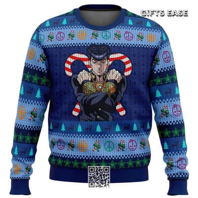 Josuke Higashikata Jojo&rsquo;s Bizarre Adventure Ugly Christmas Sweater Christmas Pattern